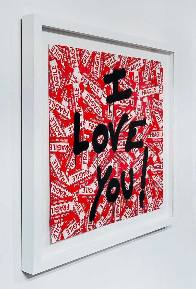 Artiste :  Lavage de cerveau, M.
Titre :  I Love You (Je t'aime)
Date :  2022
Moyen :  Autocollants avec de la peinture en aérosol sur du papier
Sans cadre Dimensions :  24