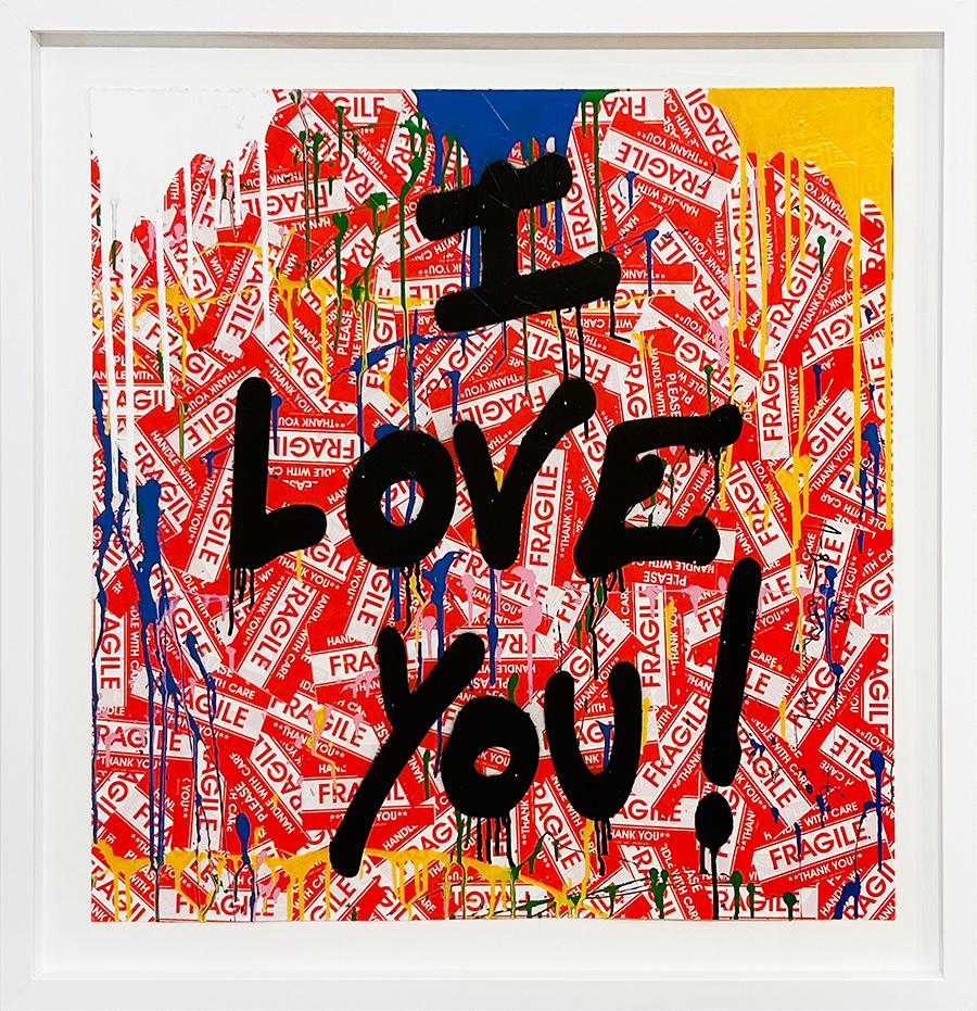 I Love You (Je t'aime) - Mixed Media Art de Mr. Brainwash