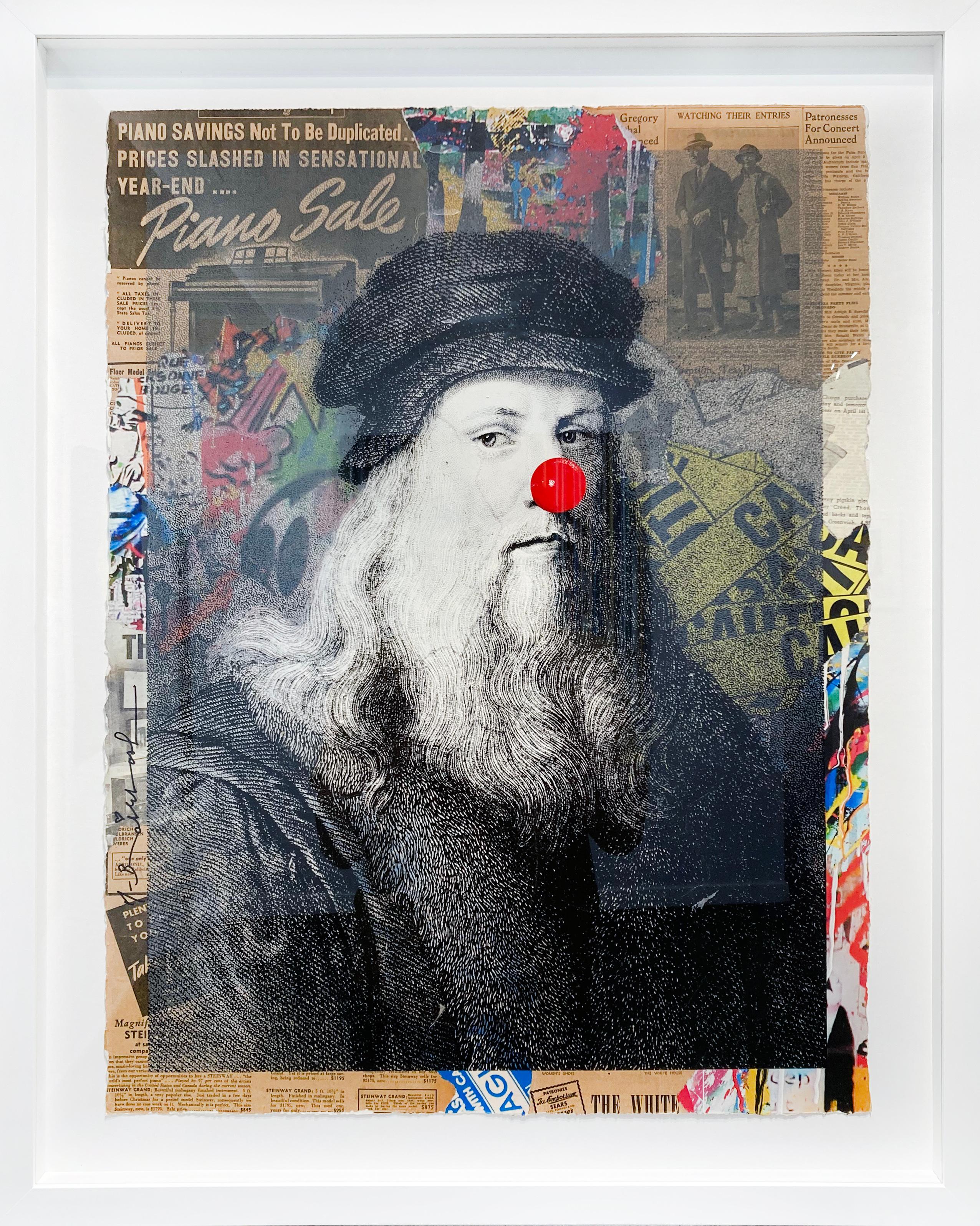 Leo, garde le sourire - Mixed Media Art de Mr. Brainwash