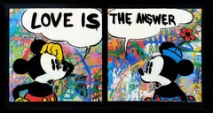 LOVE IS THE ANSWER DIPTYCH (MICKEY & MINNIE MOUSE)