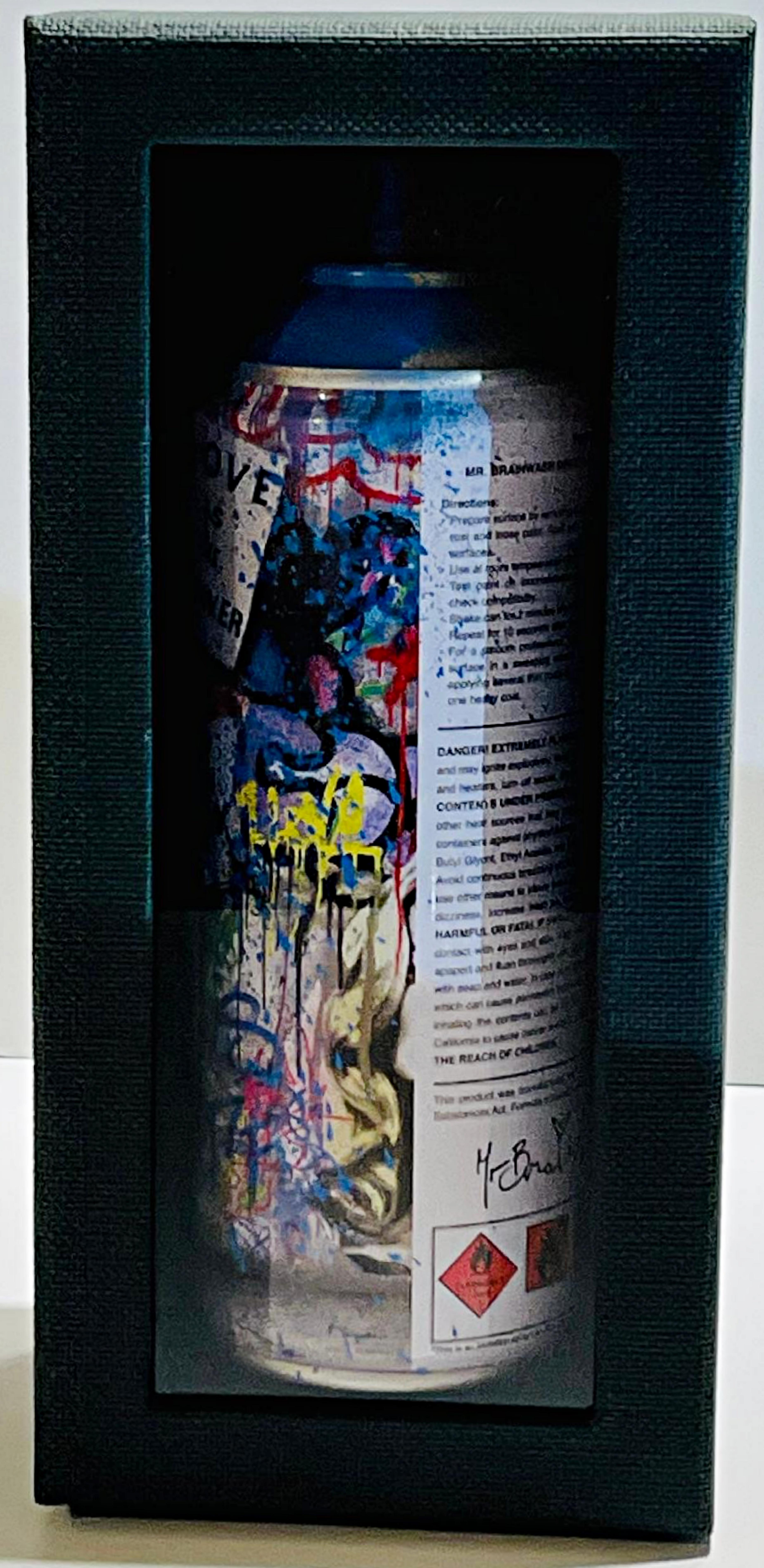 Love is the Answer Limited Edition hand numbered spray can with thumbprint + box - Street Art Art by Mr. Brainwash