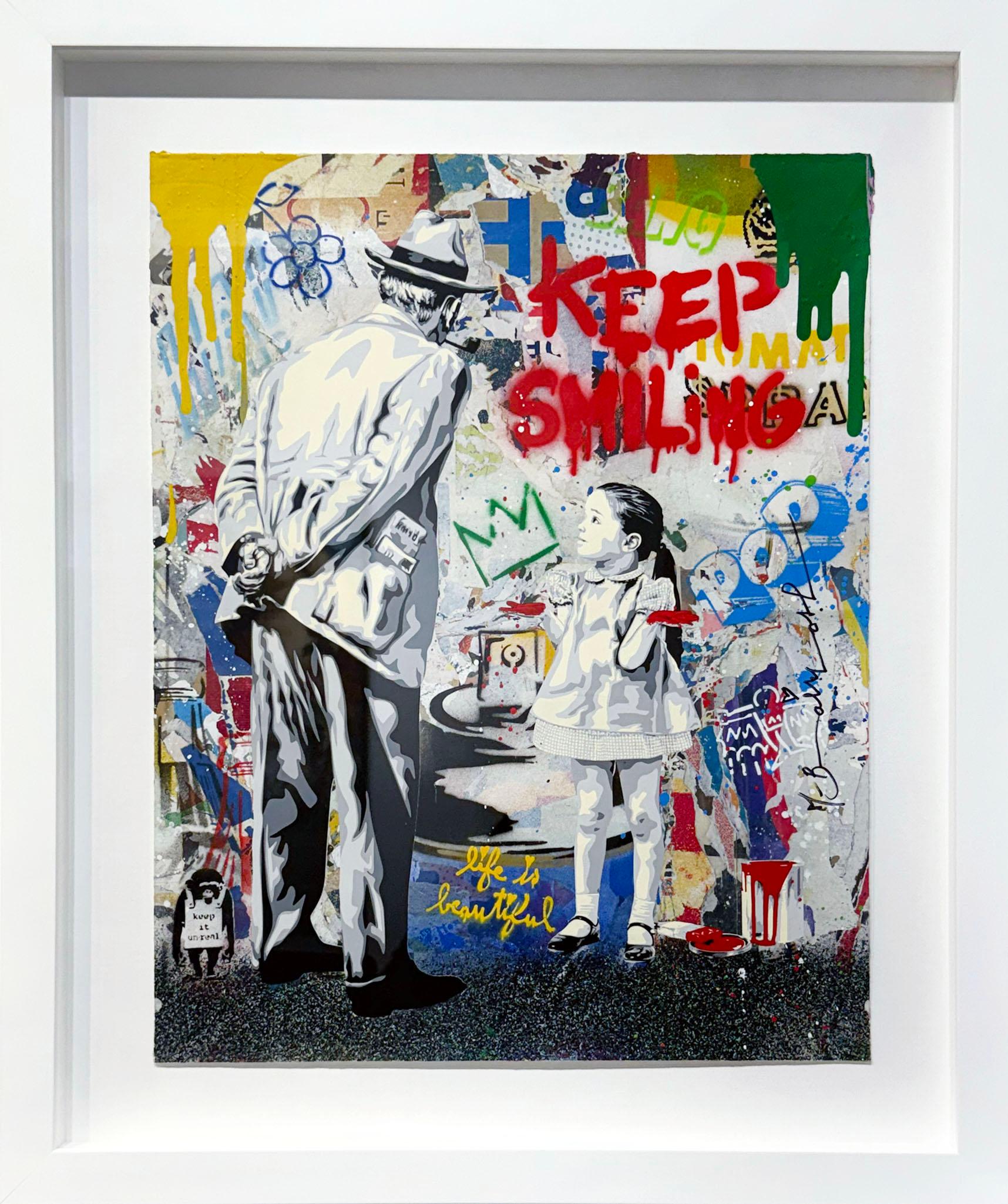 How does Mr. Brainwash make his art?