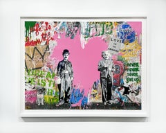 Mr Brainwash "Yuxtaponer" Técnica mixta única sobre papel