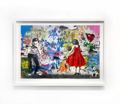 Mr. Brainwash "Pop Wall" Unique Mixed Media on paper
