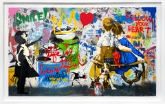 Mr. Brainwash "Pop Wall" Unique Mixed Media on paper