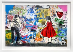 Mr. Brainwash "Pop Wall" Unique Mixed Media on paper
