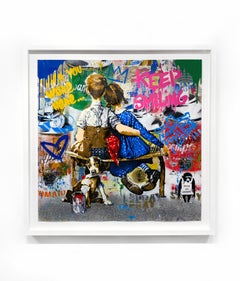 Mr. Brainwash "Work Well Together" Unique Mixed Media on paper