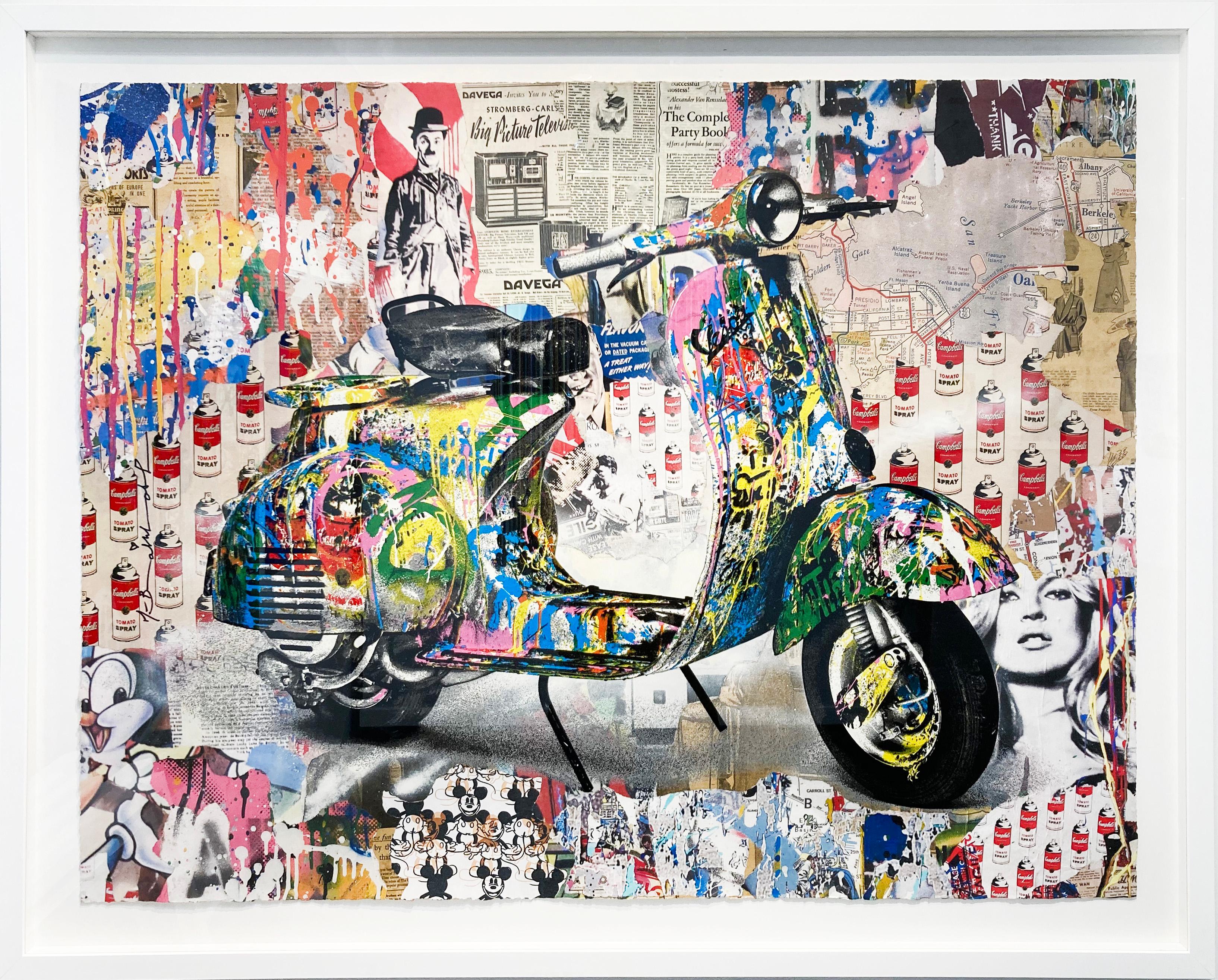 Scooter - Mixed Media Art by Mr. Brainwash