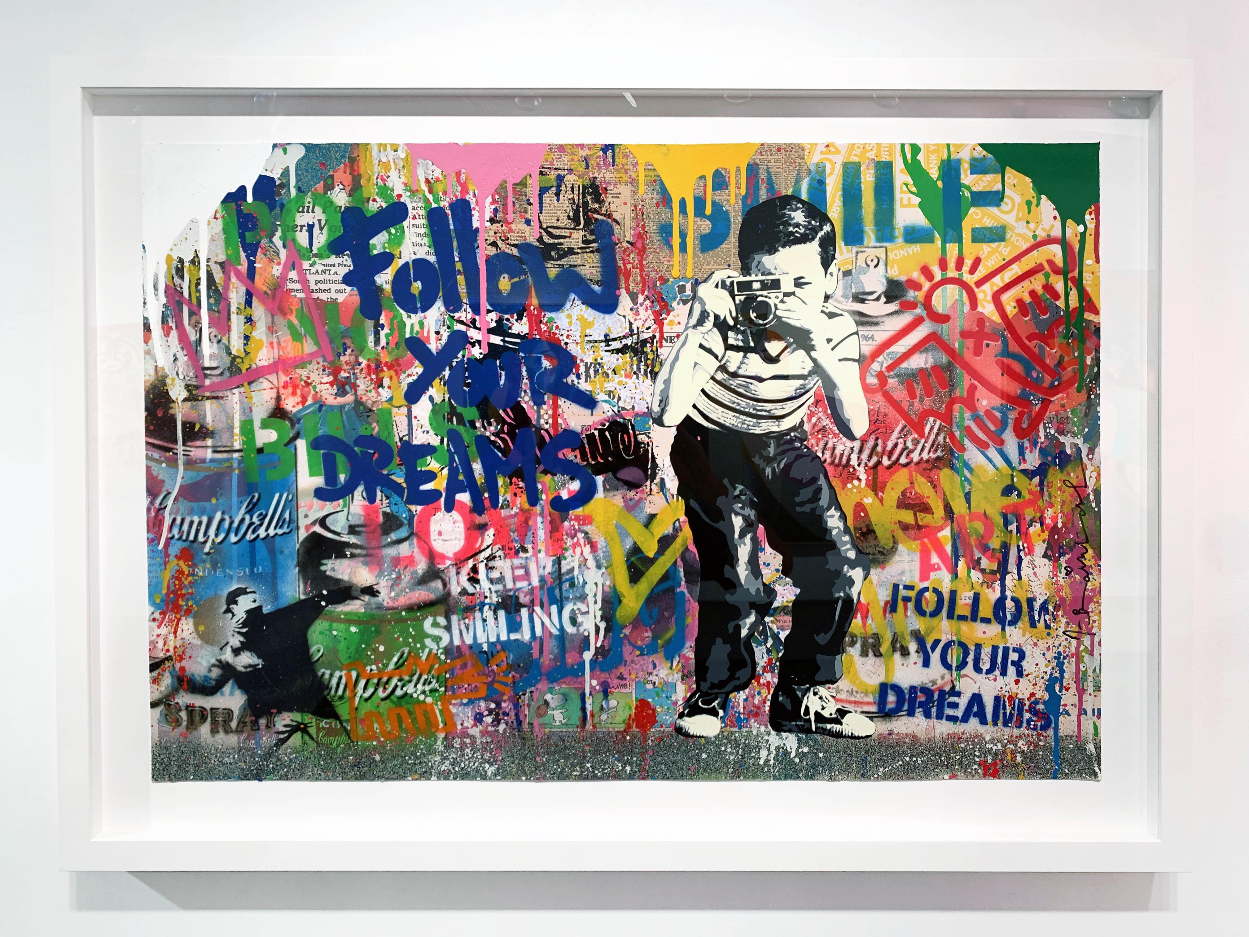 Smile - Street Art Mixed Media Art by Mr. Brainwash