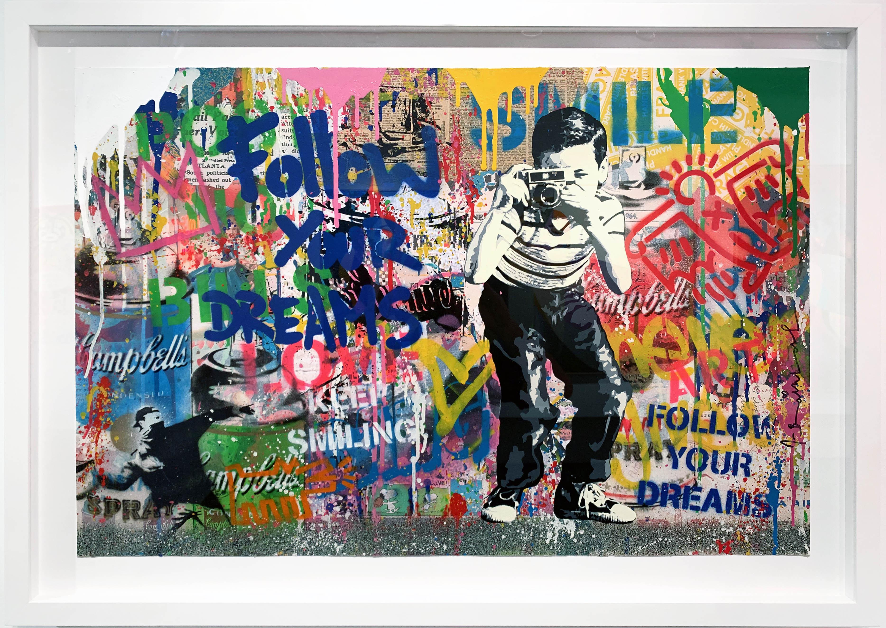 Smile - Mixed Media Art by Mr. Brainwash