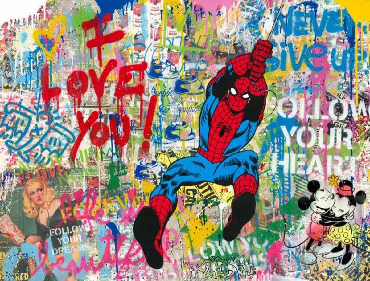 Spider-Man - Mixed Media Art by Mr. Brainwash