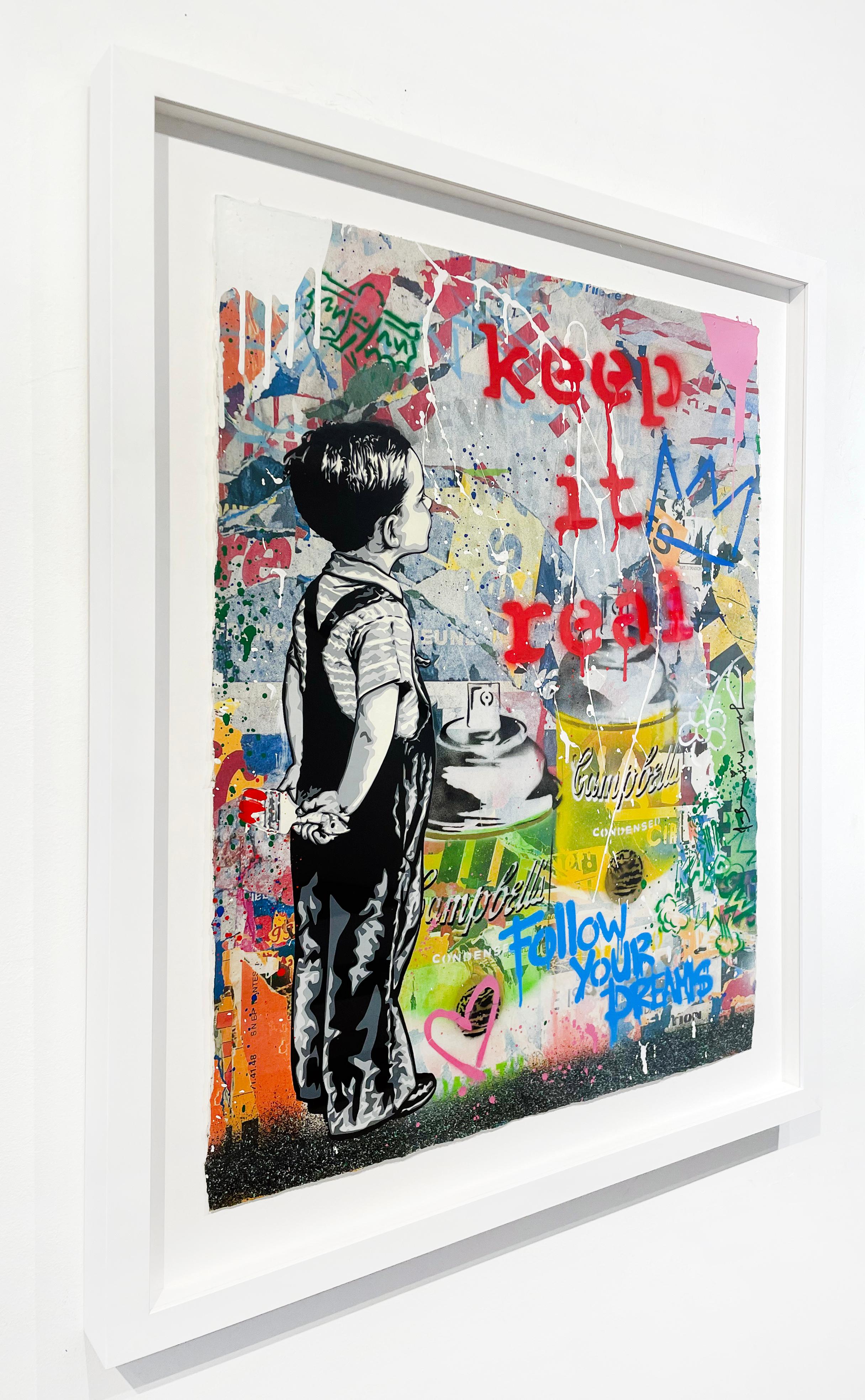 Artist:  Brainwash, Mr.
Title:  With All My Love
Date:  2023
Medium:  silkscreen and mixed media on paper
Unframed Dimensions:  30