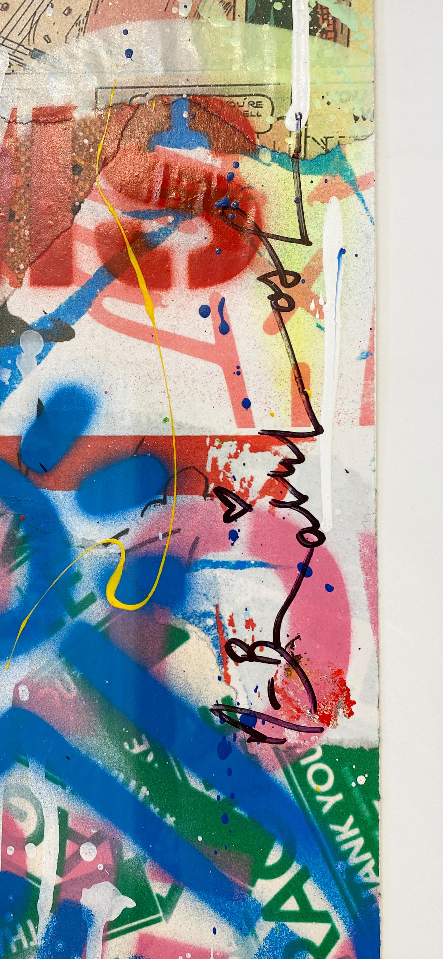 Artist:  Brainwash, Mr.
Title:  Work Well Together
Date:  2020
Medium:  Silkscreen and mixed media on paper
Unframed Dimensions:  36