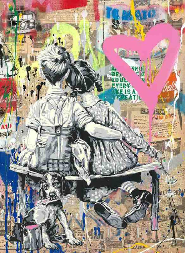 Work Well Together – Mixed Media Art von Mr. Brainwash