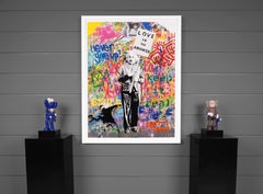 Einstein 'Love Is The Answer' Street Pop Art, Unique Painting, 2021