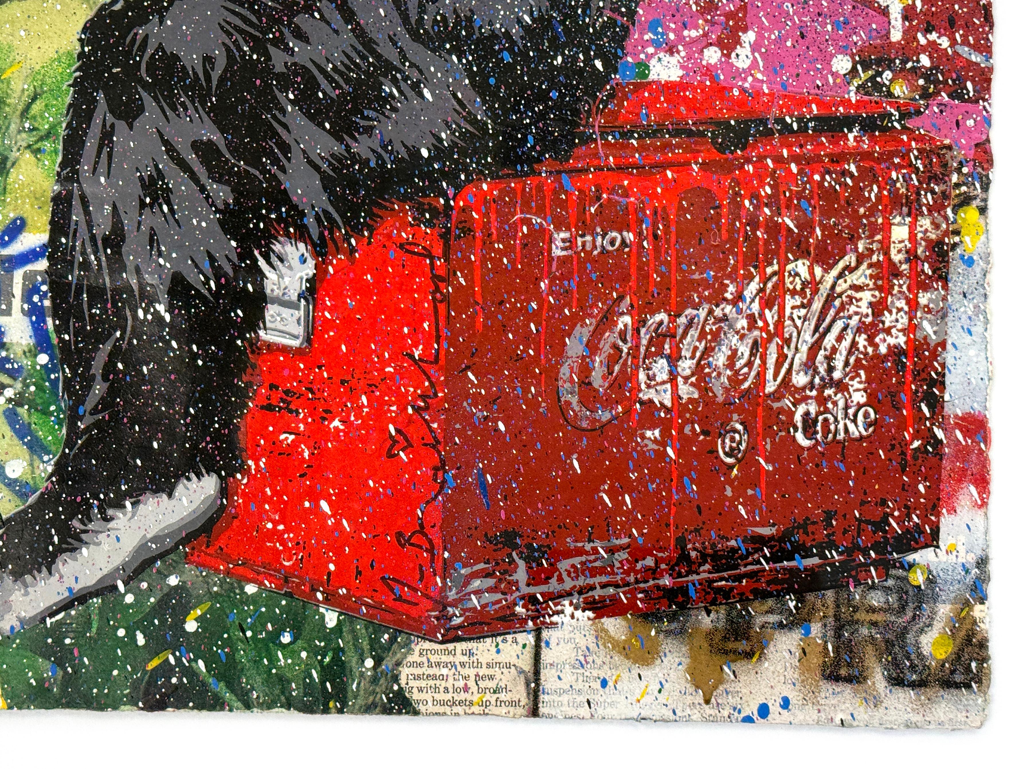 Everyday Life (Originalgemälde auf Papier) (Streetart), Mixed Media Art, von Mr. Brainwash