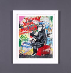 'Follow Your Dreams-Keep Smiling' Street Art Multi Media Painting