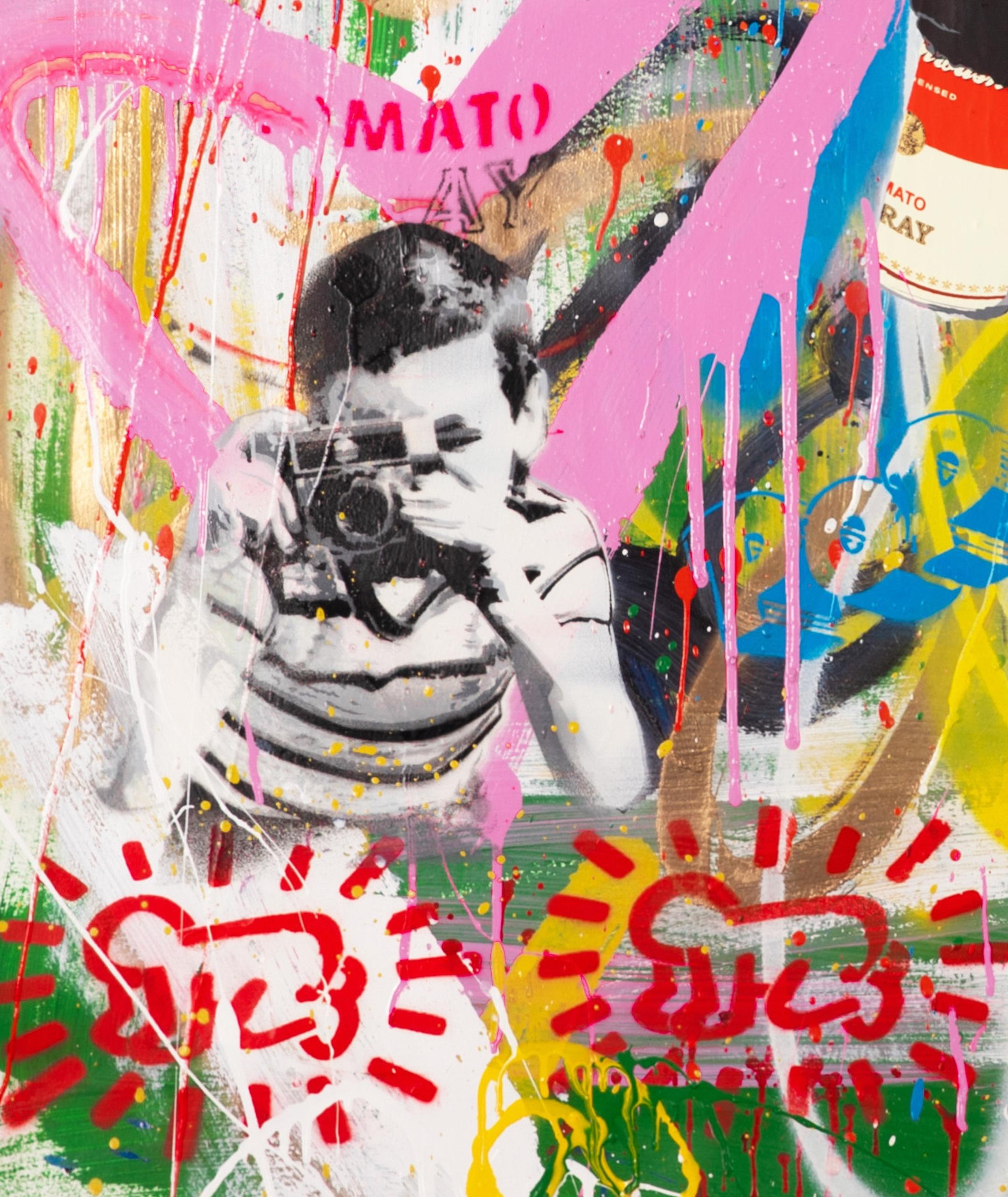'Follow Your Dreams Monkey' Street Art/Mixed Media Painting, 2020 1