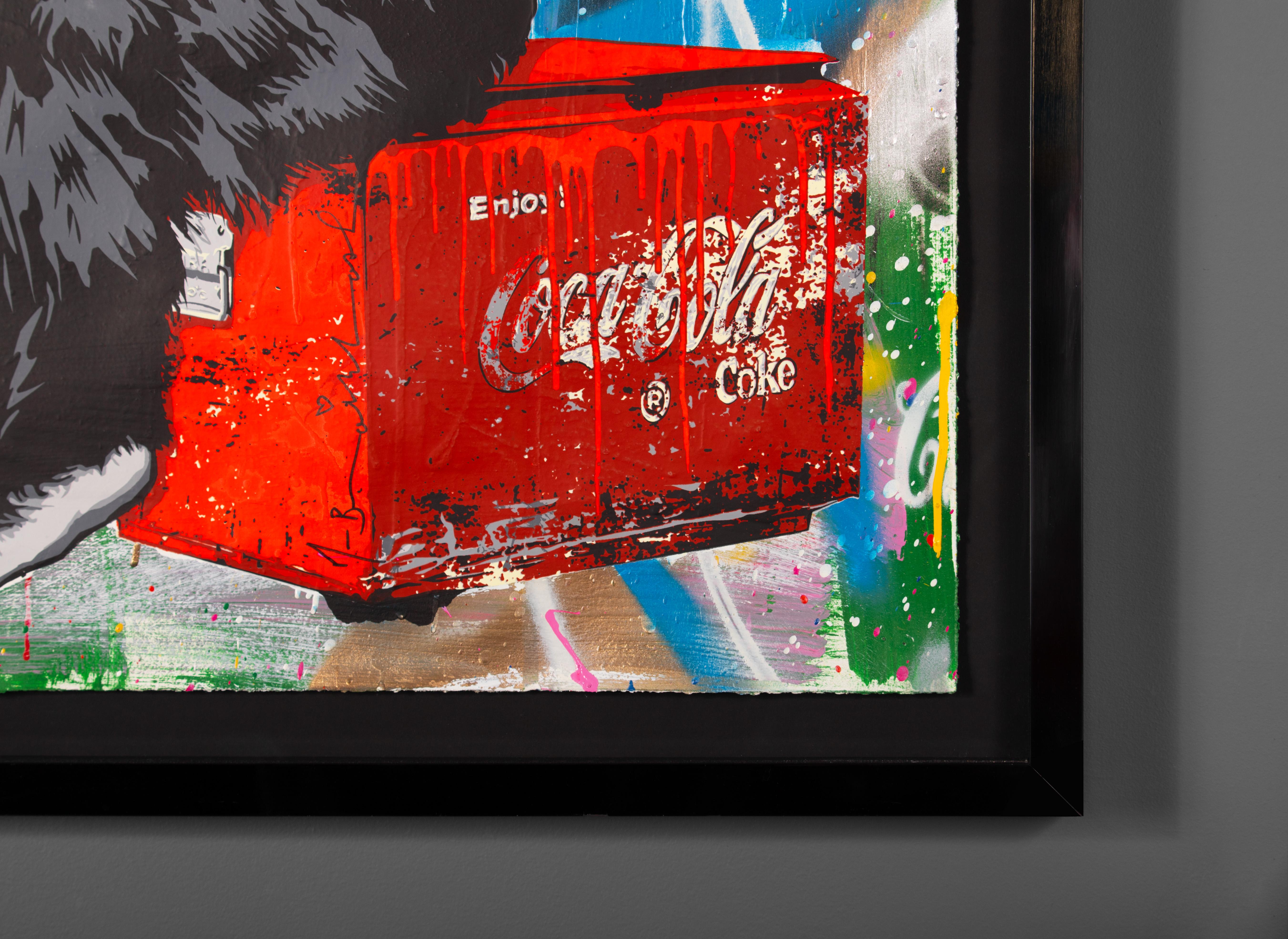 'Follow Your Dreams Monkey' Street Art/Mixed Media Painting, 2020 2