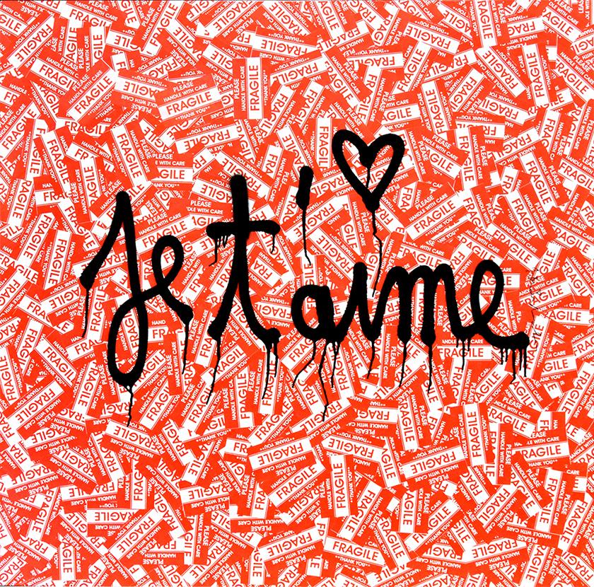 Mr. Brainwash Abstract Painting - Je t'aime