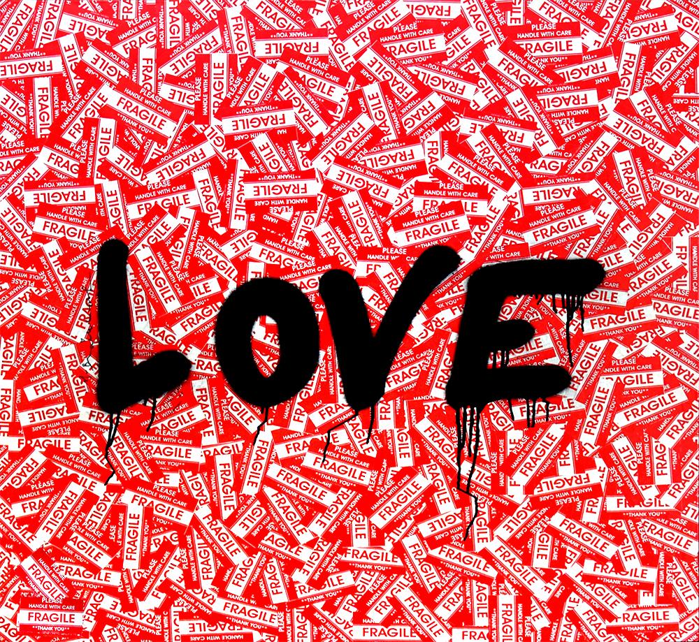 Abstract Painting Mr. Brainwash - Amour