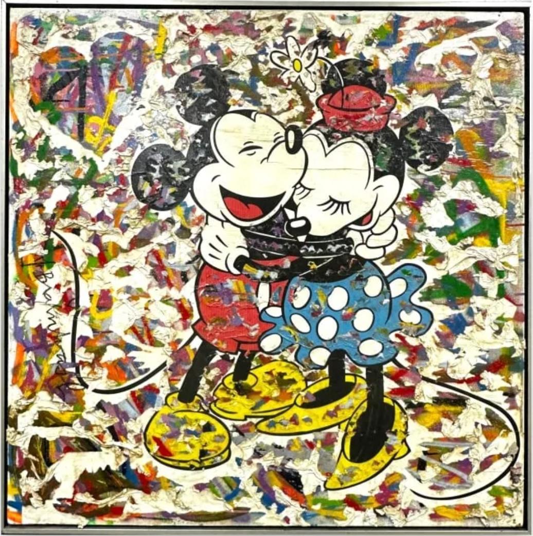 Topolino e Minnie - Painting di Mr. Brainwash