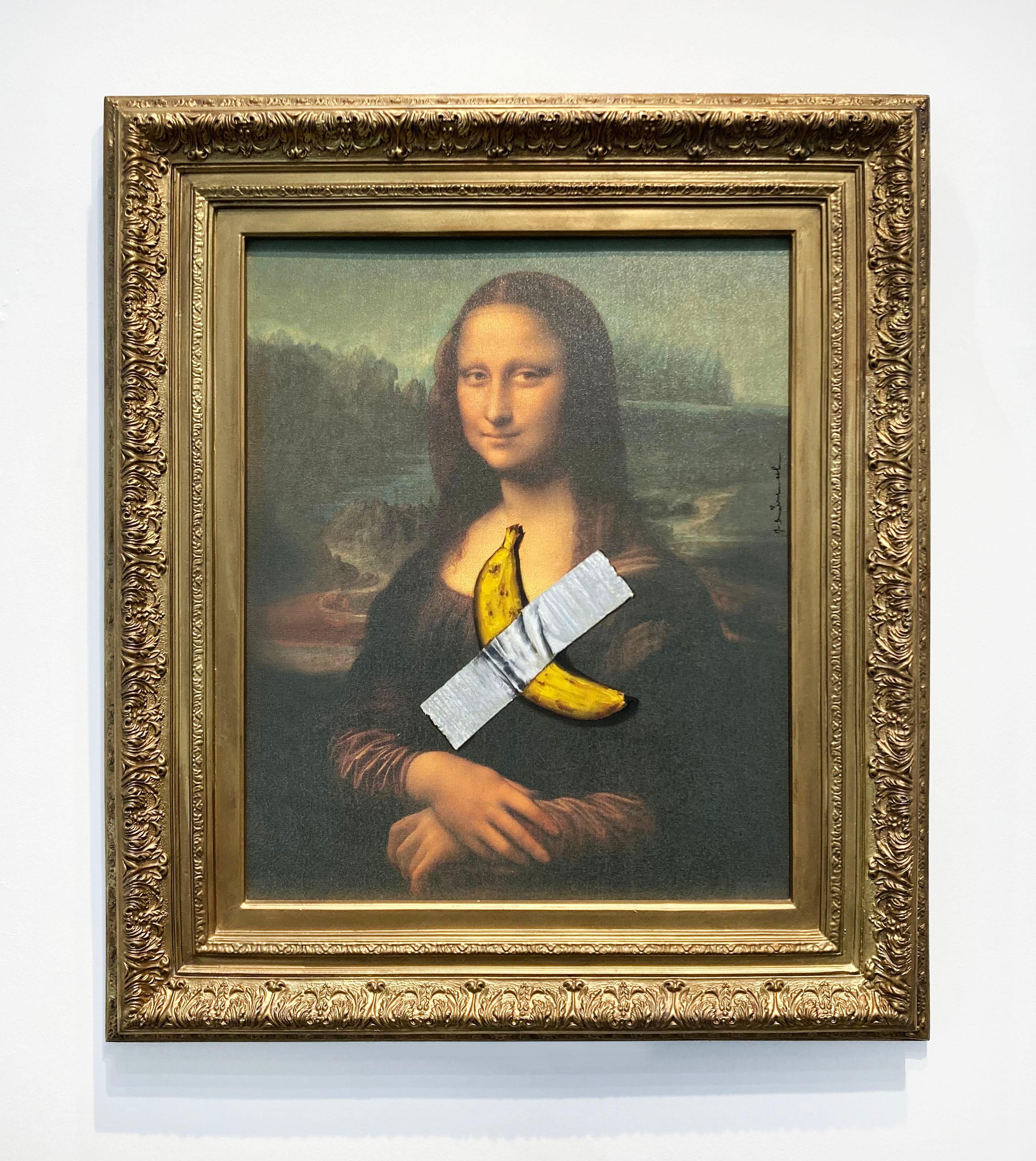 Mona Lisa Comedian - Mixed Media Art Street Art di Mr. Brainwash