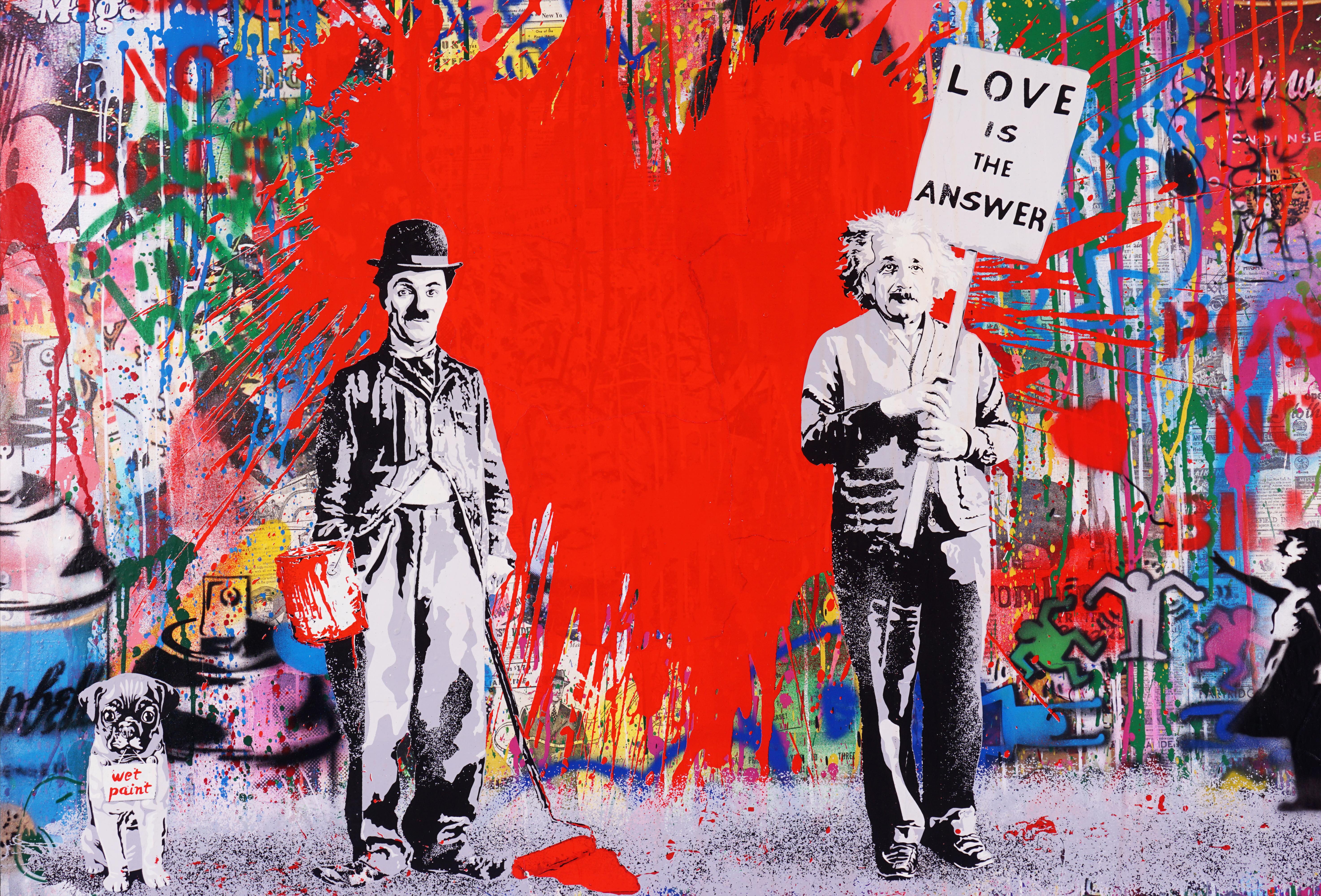 Mr. Brainwash, 'Juxtapose' Unique Painting, 2020 1