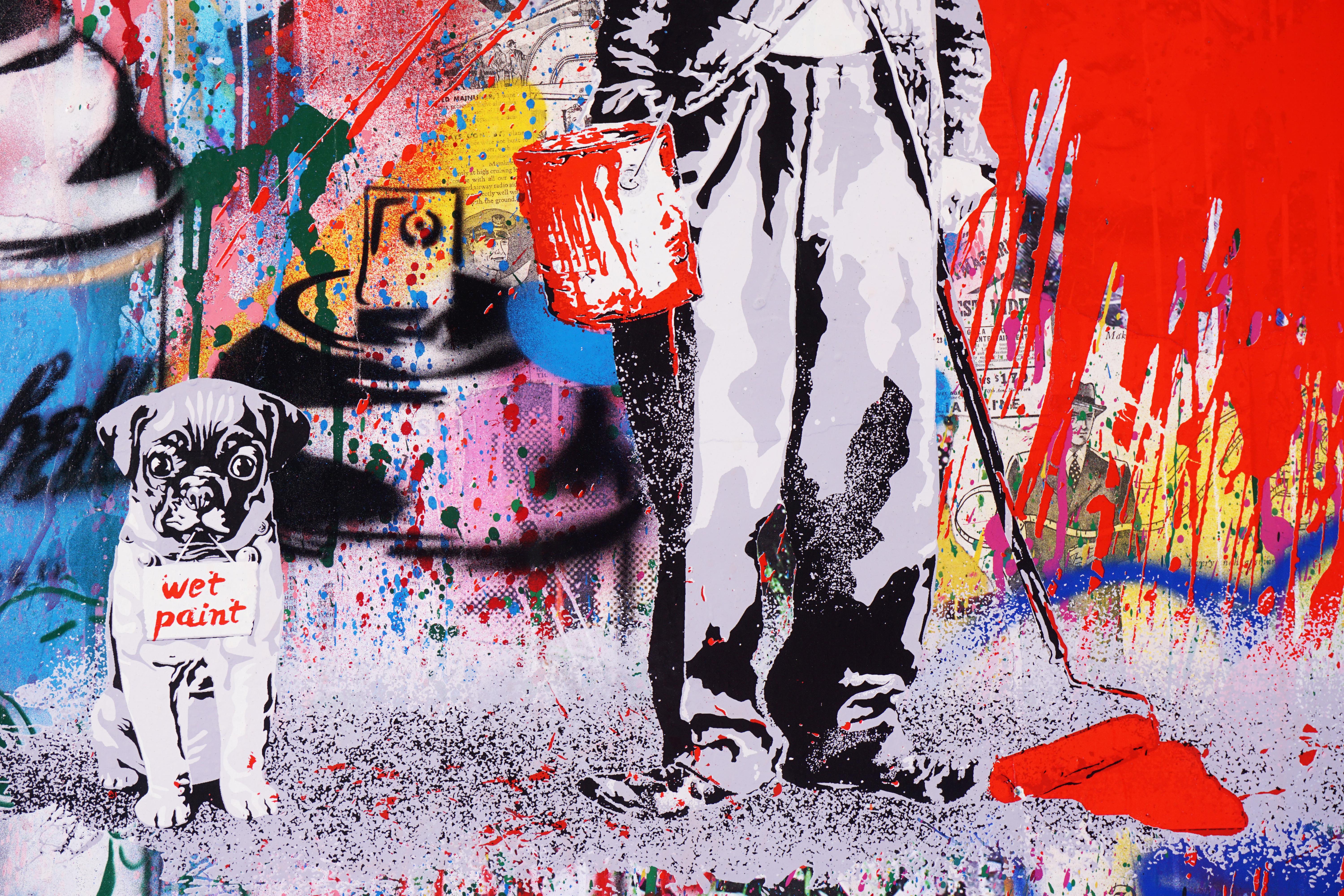 Mr. Brainwash, 'Juxtapose' Unique Painting, 2020 2