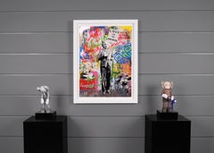 Mr. Brainwash, 'Love Is The Answer' Small Einstein, Unique Painting, 2021