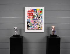 Mr. Brainwash, 'Never Give Up' Street Pop Art, Unique Painting, 2021