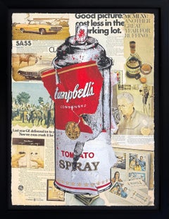 Canette déchirée, Unique 1/1 Peinture mixte sur papier, 2022, encadrée, COA