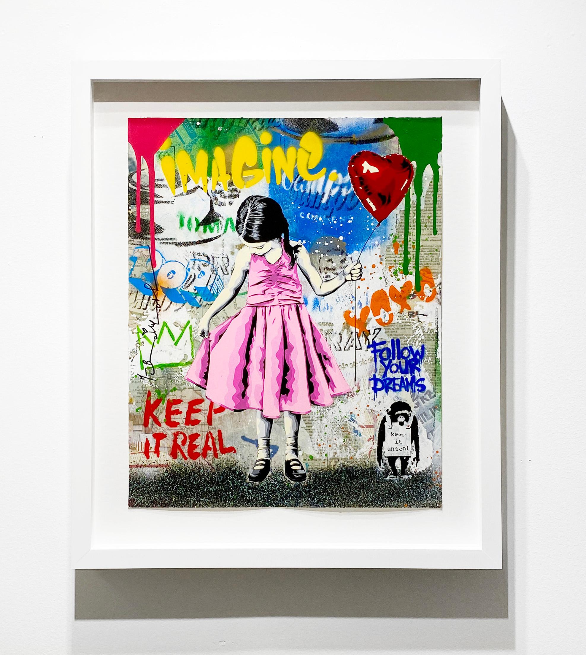 Beautiful Girl - Street Art Mixed Media Art by Mr. Brainwash
