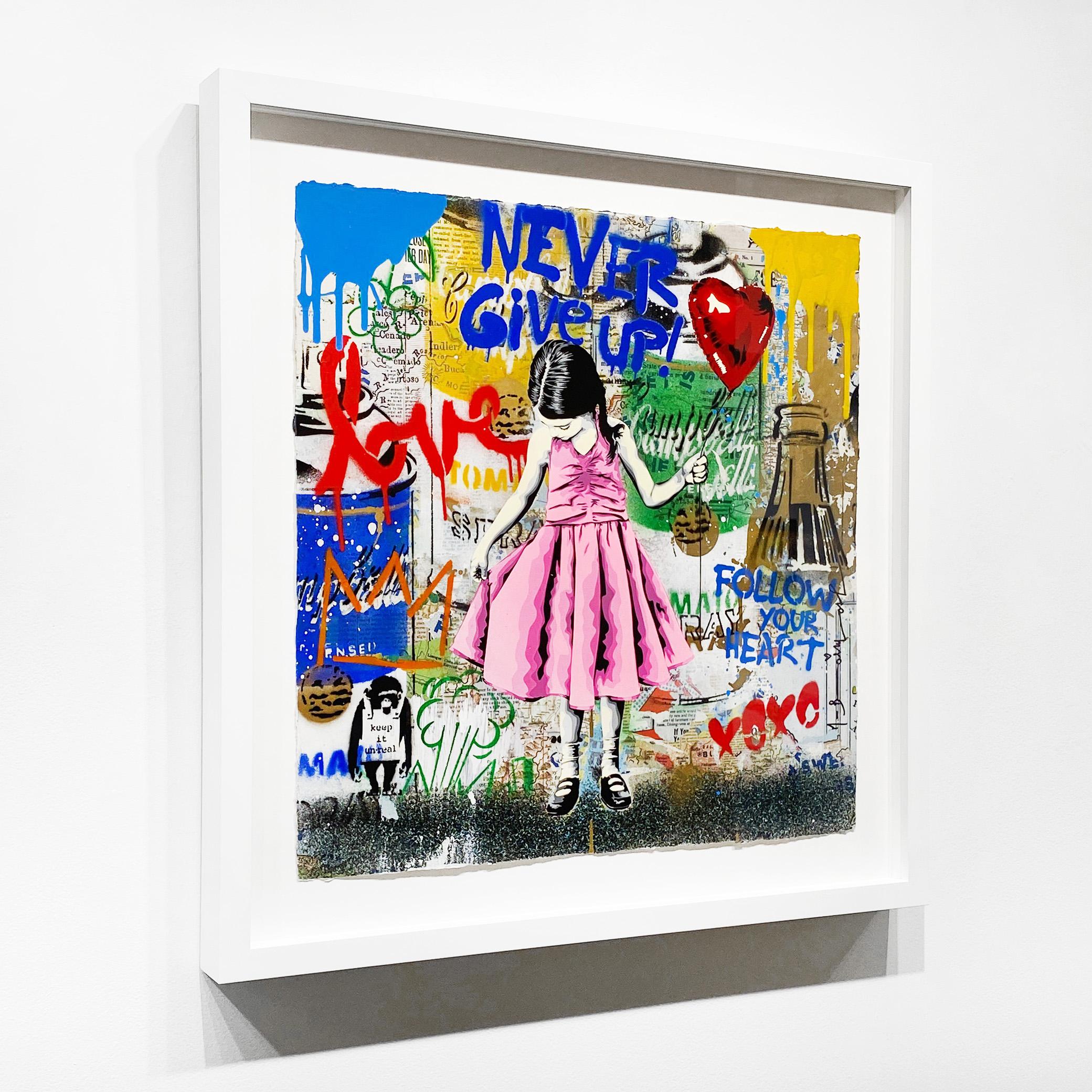 Belle fille - Art urbain Print par Mr. Brainwash