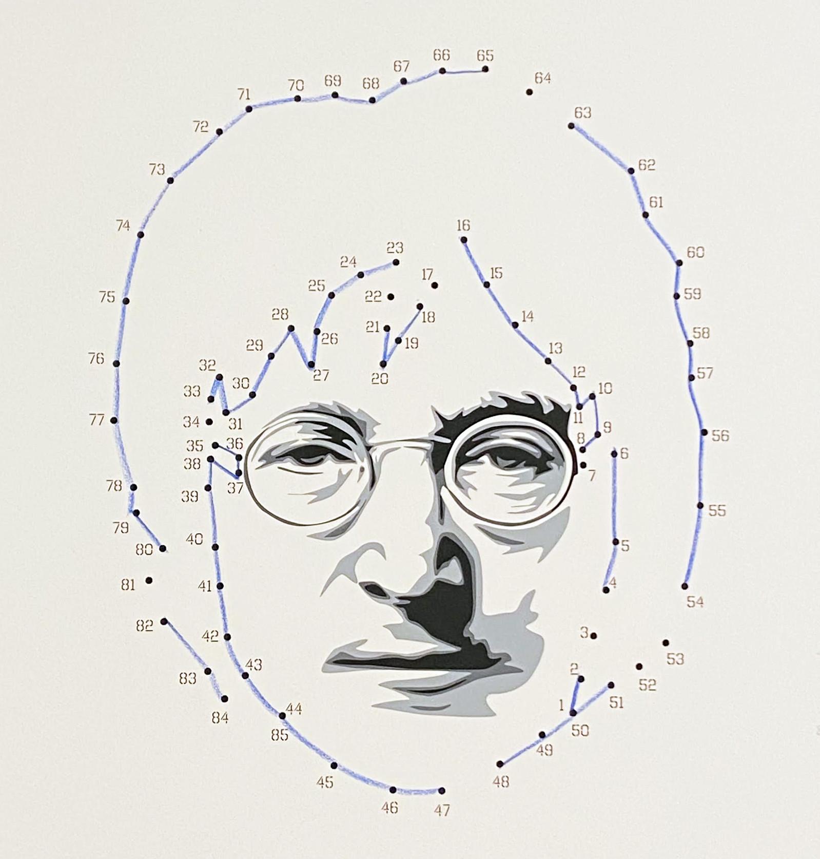 Connecting Lennon (Blue) - Print by Mr. Brainwash