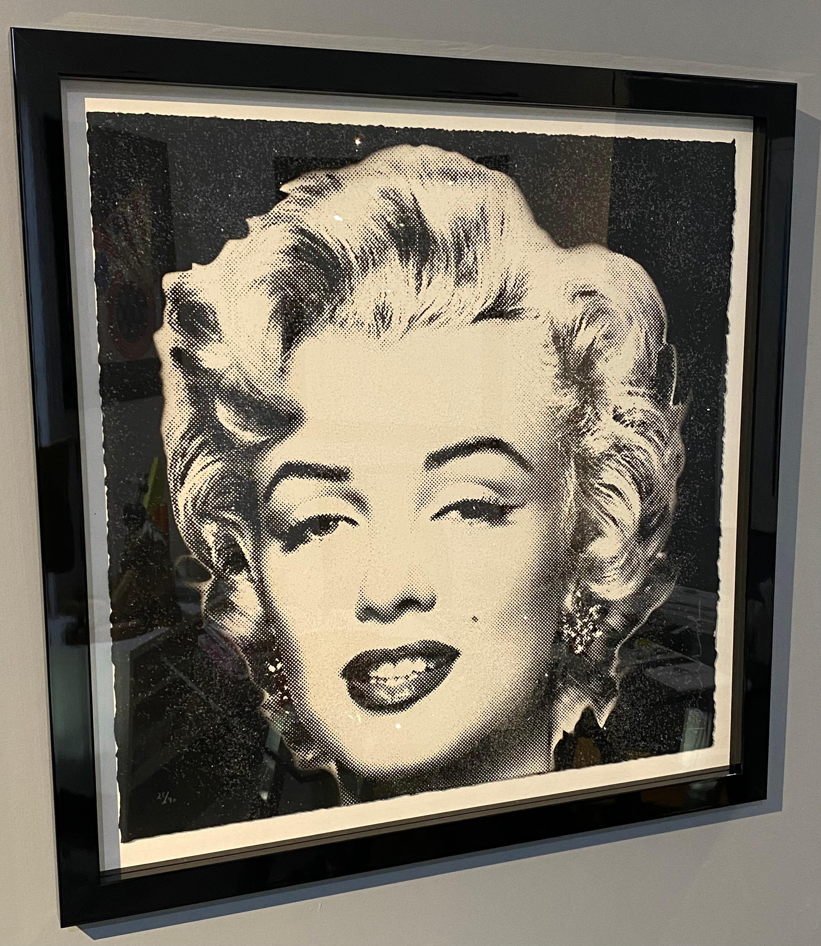 Marilyn Monroe, Diamond Girl Black - Pop Art Print by Mr. Brainwash