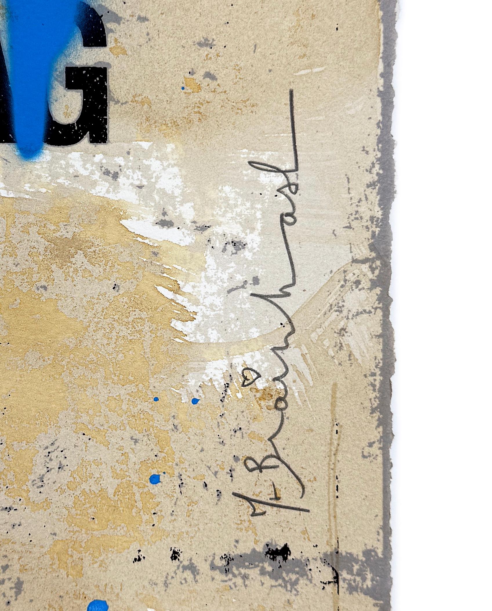 Dream (rare sérigraphie encadrée et finie à la main) - Print de Mr. Brainwash