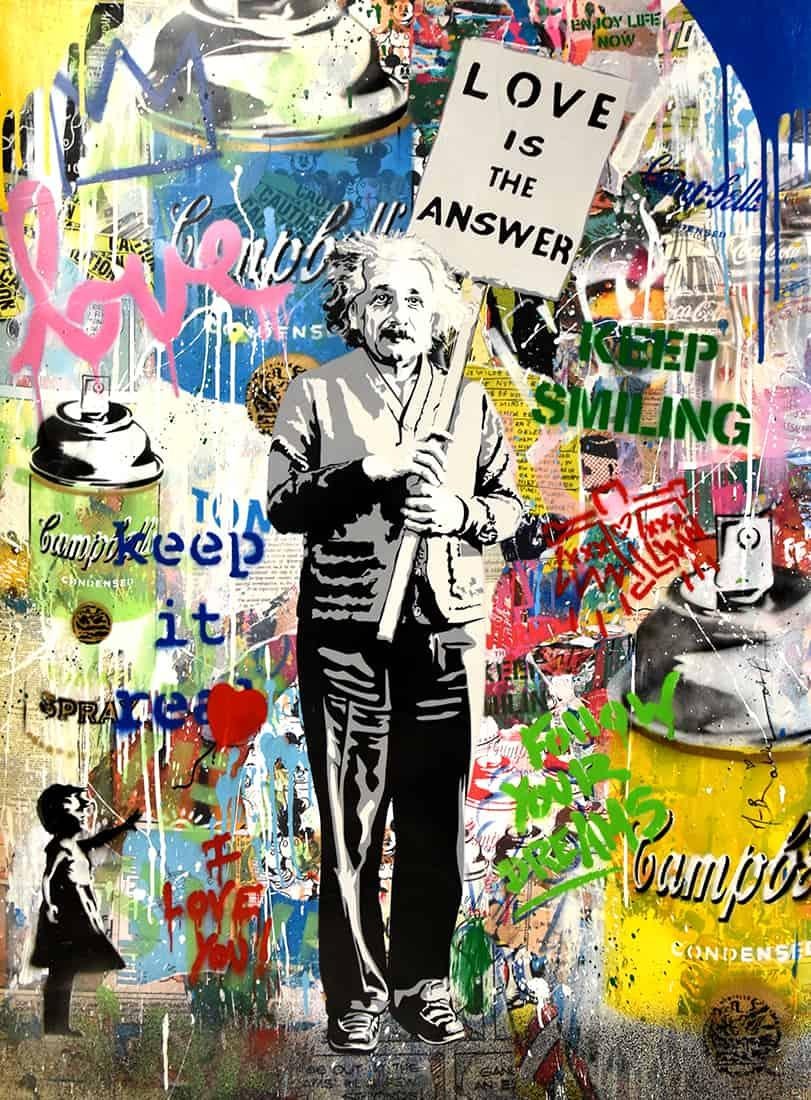 Mr. Brainwash Figurative Print -  Einstein