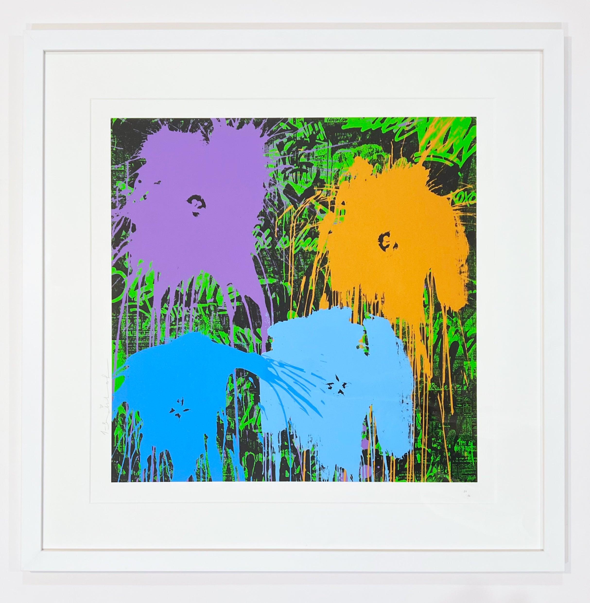 Flowarh$ - II (A) - Print by Mr. Brainwash