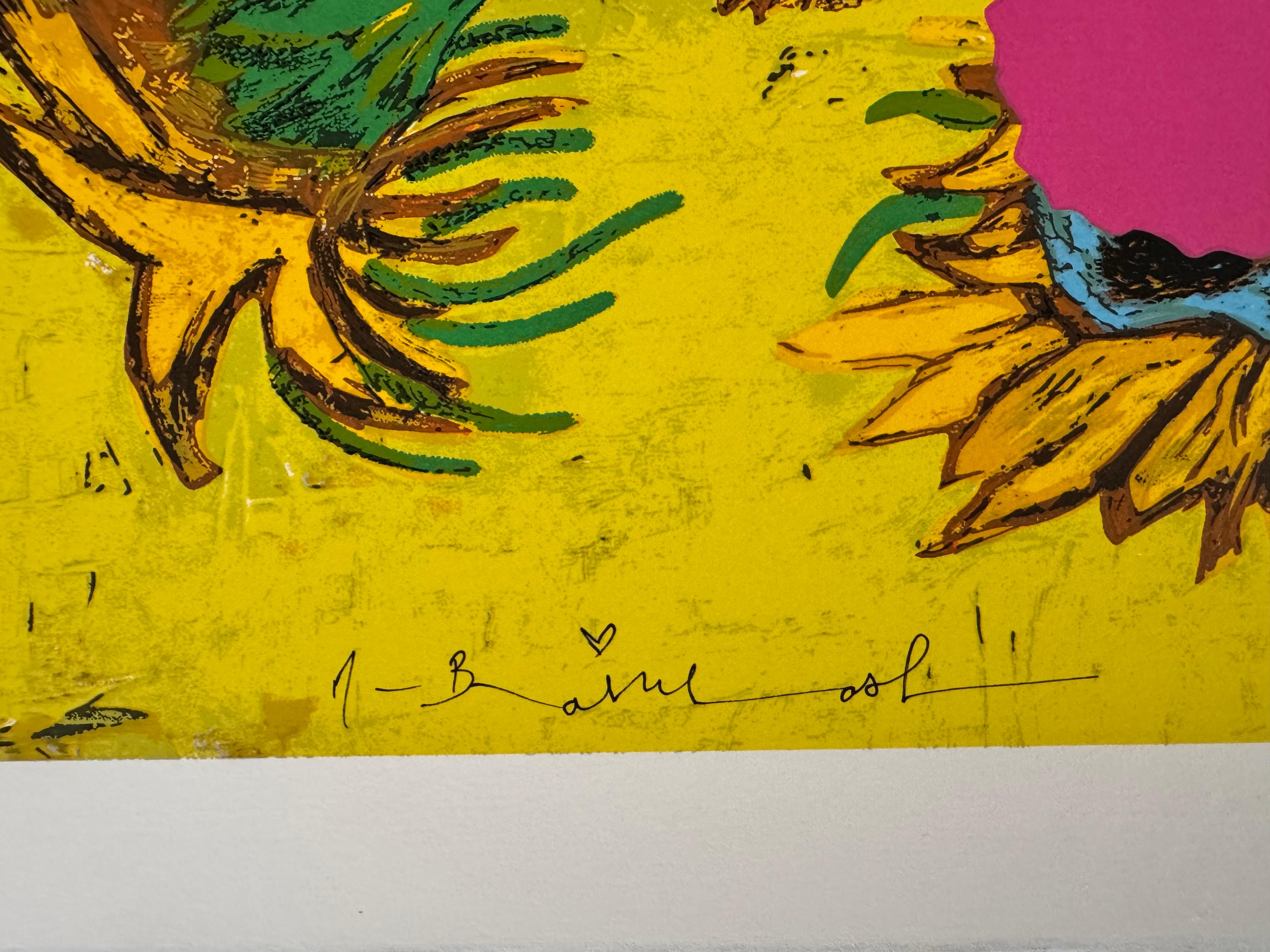 Signed and thumb printed by artist
Edition 55 of 89
Color screenprint on Archival Paper