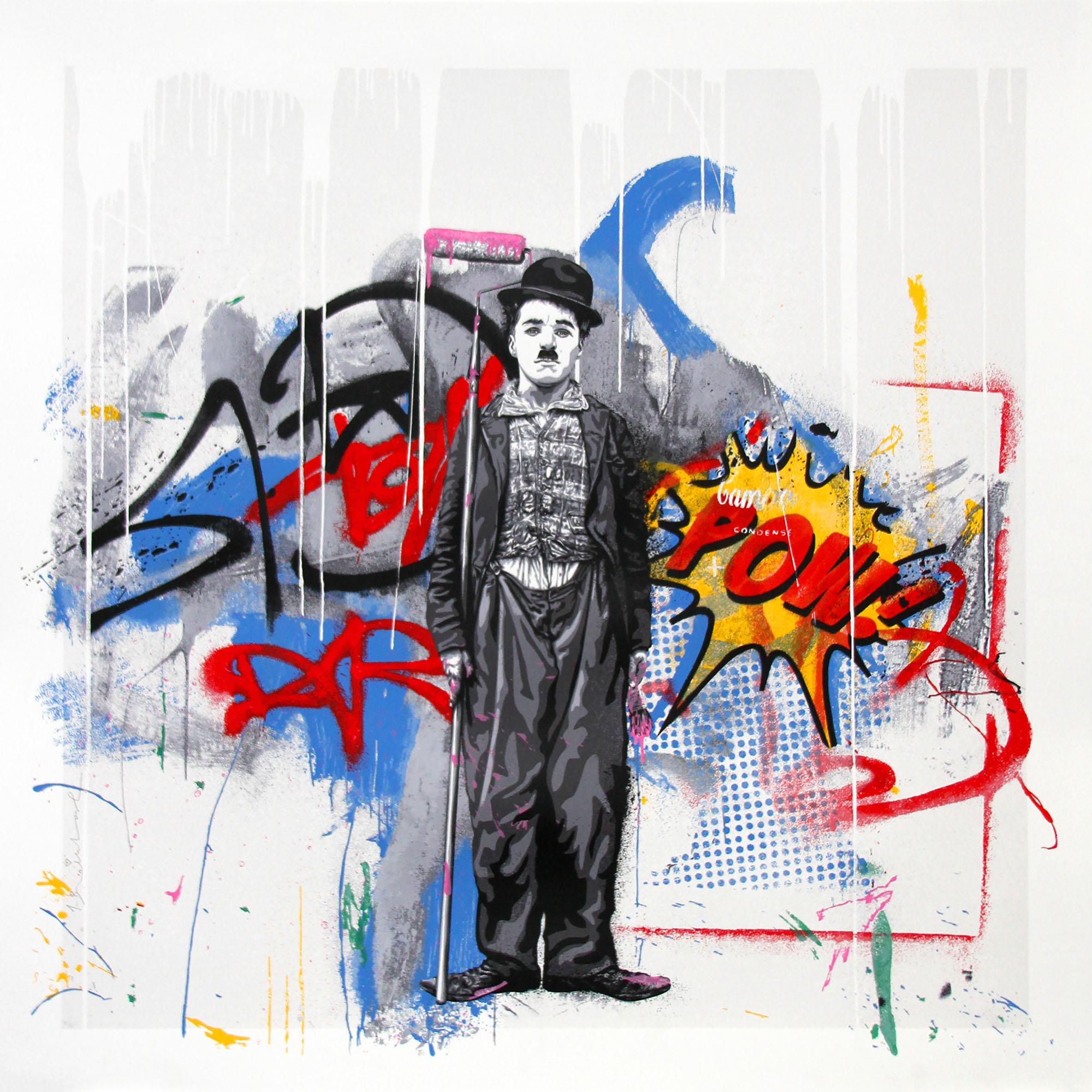 Mr. Brainwash Portrait Print - GOLD RUSH (CHAPLIN)