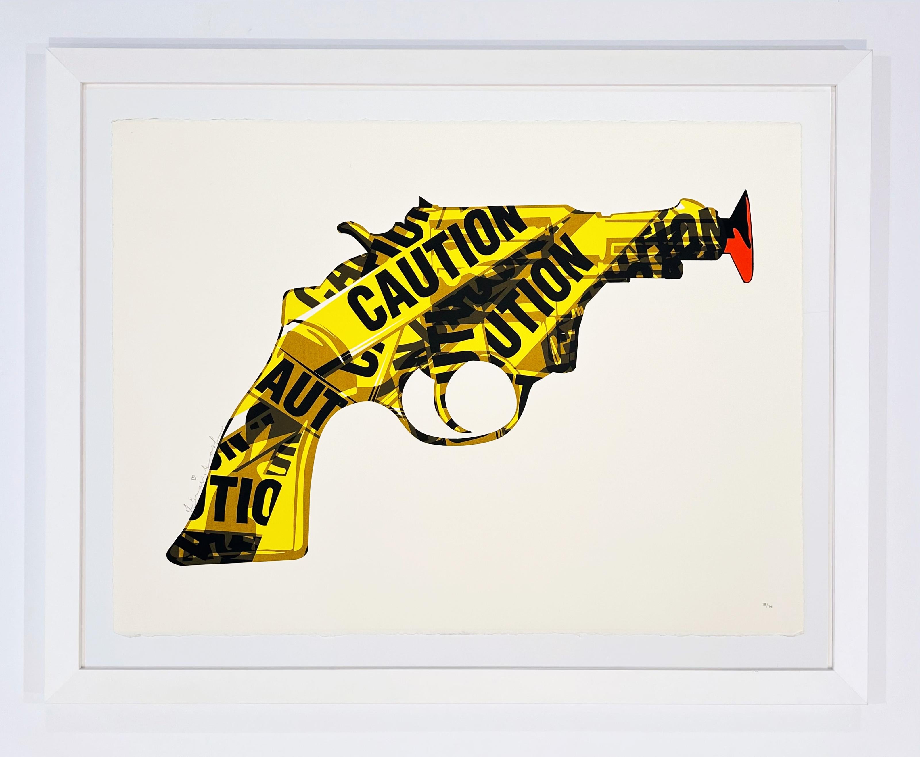Vorsicht bei der Handhabung – Print von Mr. Brainwash