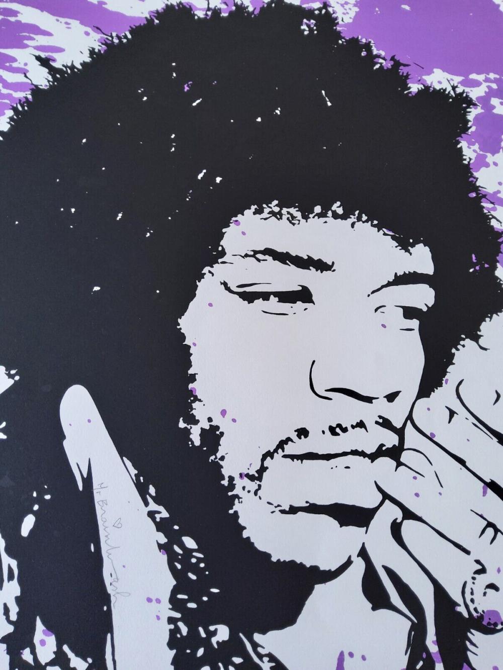 Jimi Hendrix Purple Haze, 2009 - Print by Mr. Brainwash