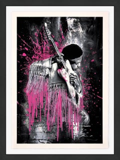 Jimi - Pink (framed hand signed screen print)
