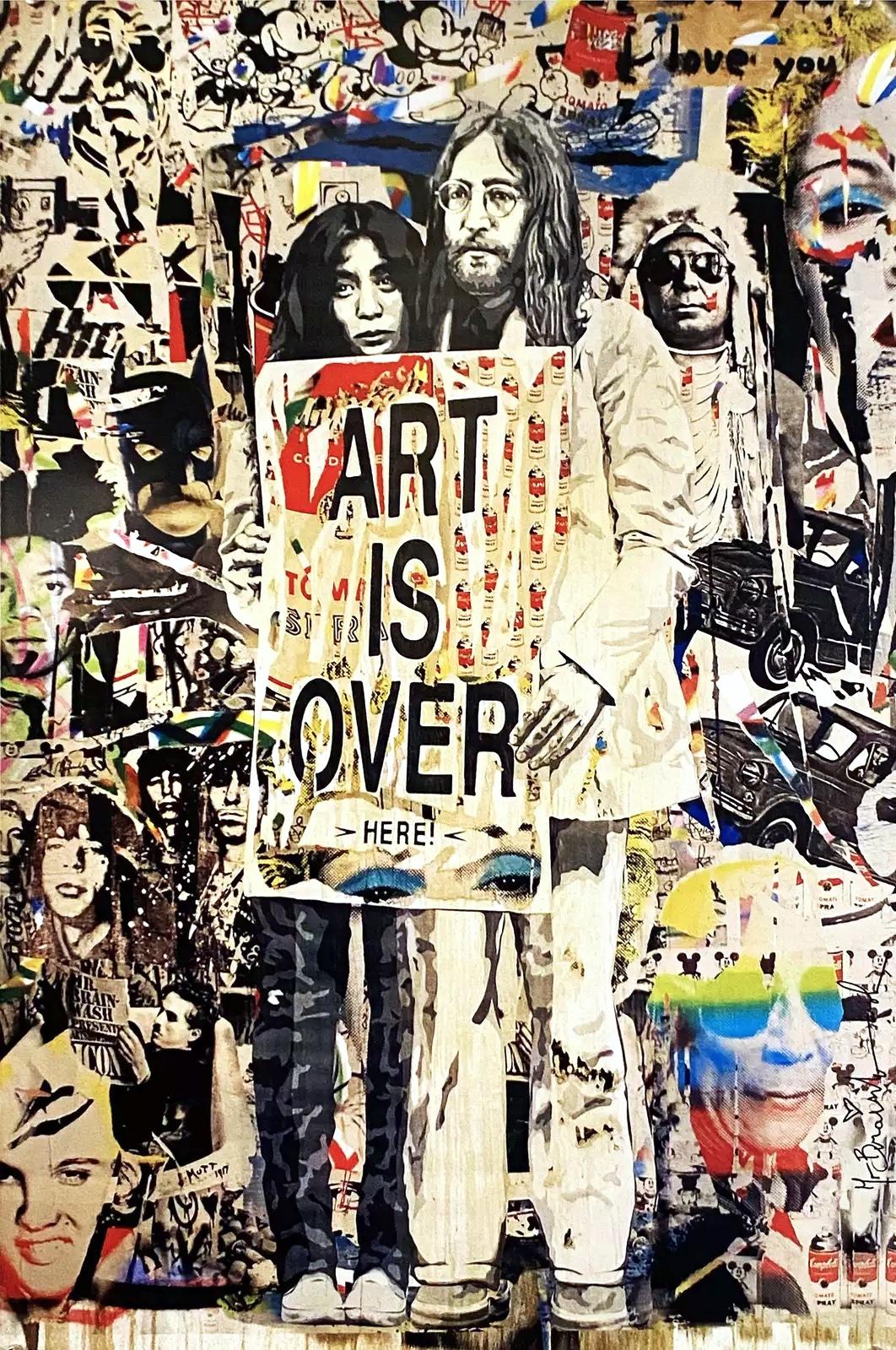 Portrait Print Mr. Brainwash - John Lennon et Yoko Ono de la légendaire exposition de l'ICONS