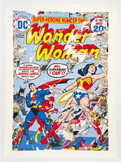 Mr Brainwash Street Art Screenprint, 2017, Signed, Justice League