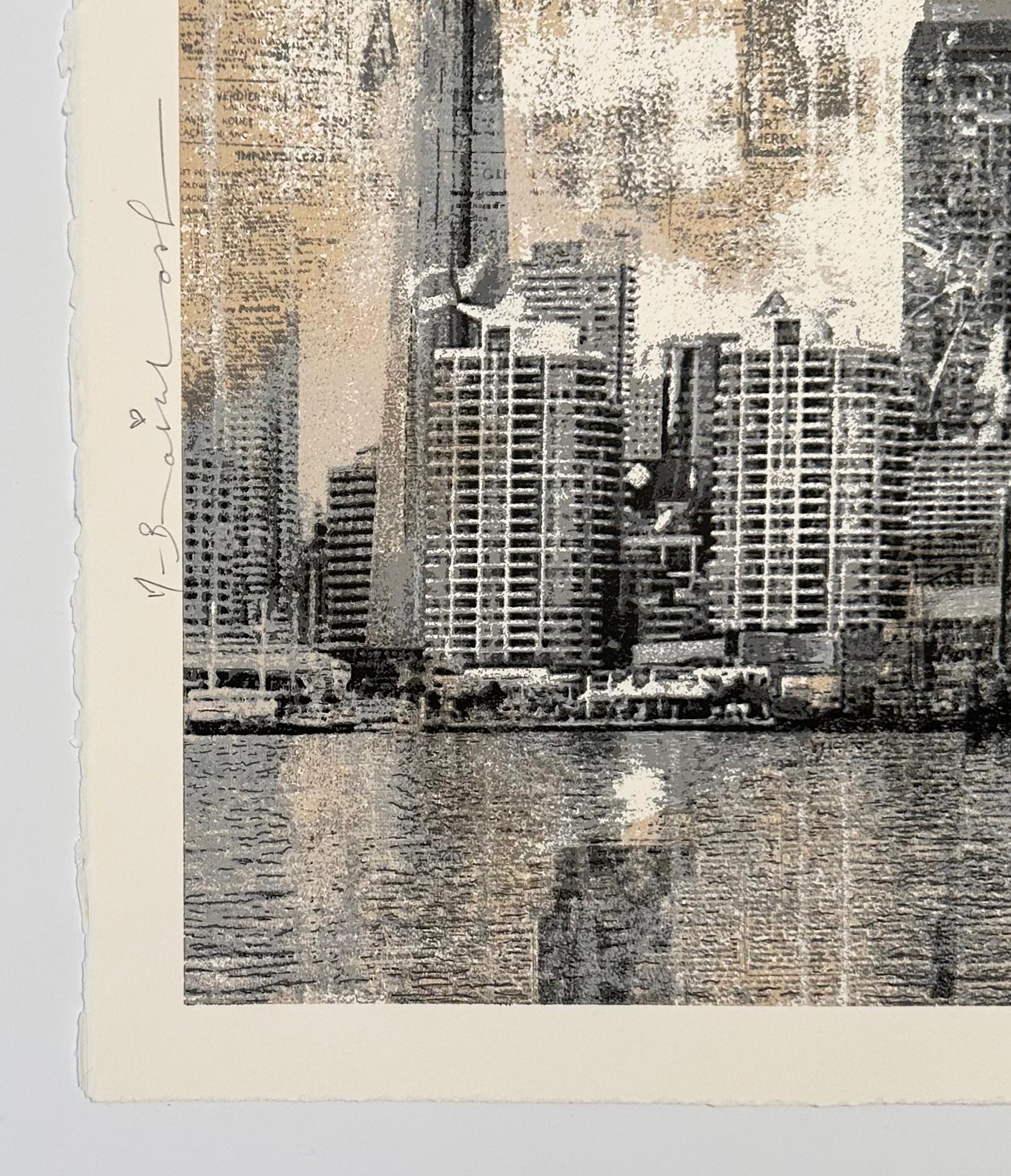 L'amore è nell'aria (Toronto) - Print Beige di Mr. Brainwash