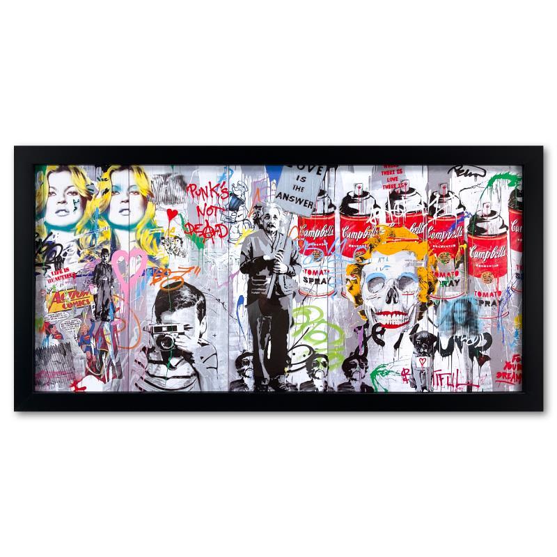 "Love is the Answer" Custom Framed Plate Signed Offset Lithograph - Mixed Media Art by Mr. Brainwash