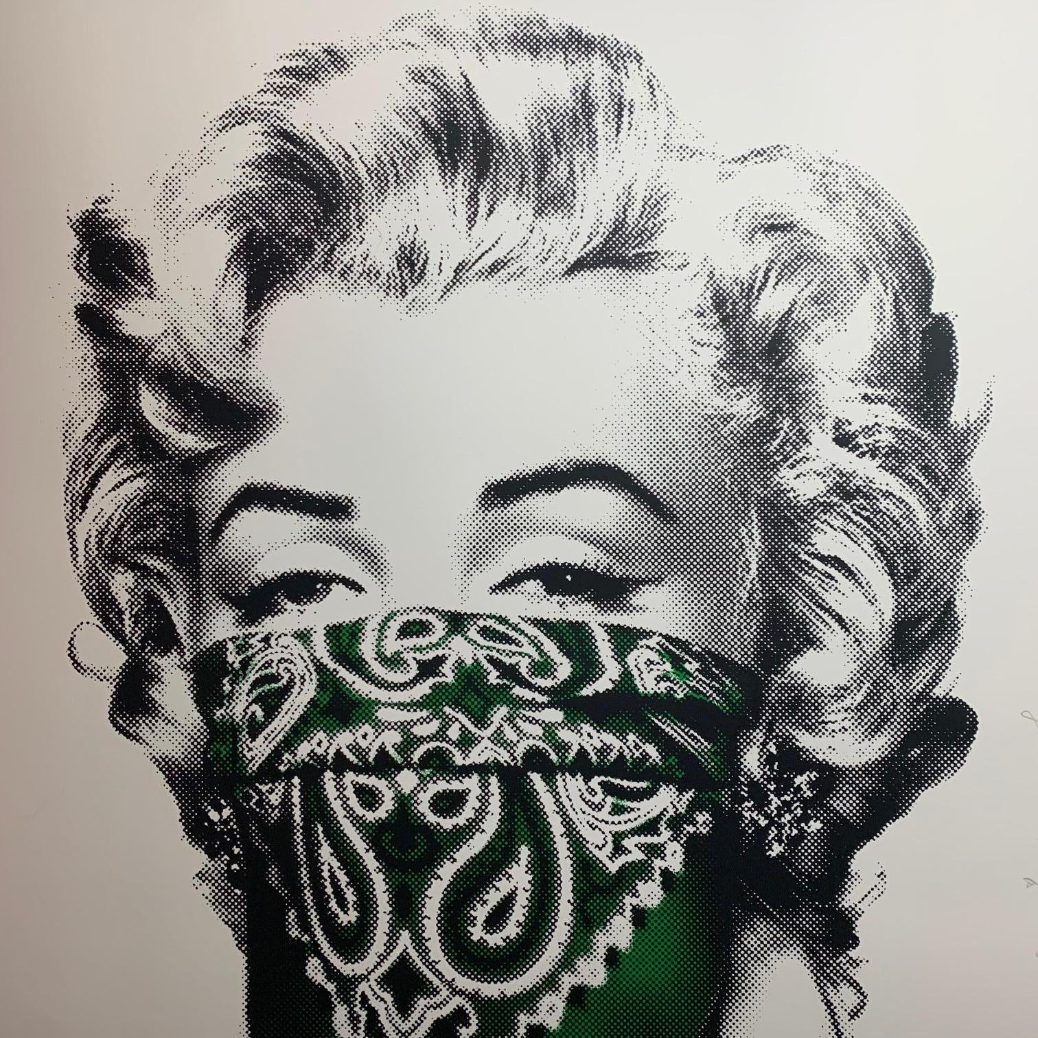 In celebration of Marilyn Monroe’s birthday on June 1st, we will be releasing Stay Safe, a new limited edition screen print. Each two-color screen print is hand torn, signed, and numbered with a thumbprint on the back.

Marilyn Monroe 2020 