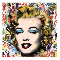 Monroe POPfolio - Collage (24 x 24) By Mr. Brainwash